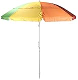 Spetebo Sonnenschirm bunt 220 cm inkl. Bodenhülse - 50+ UV Schutz - Strandschirm Gartenschirm...