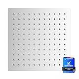 Ibergrif M20292 Regendusche Duschkopf 8 Zoll, Quadrat Regenduschkopf 20x20cm, Edelstahl Duschkopf...