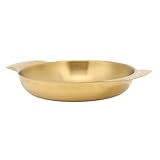 Einfache Reinigung Paella Pfanne Gold Außenstile Design -Pfanne für Hauskost (S 1200 ml)