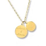 Personalisierte Gravur Kette als Geschenk für Frauen | zur Geburt | zur Hochzeit | für die...