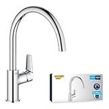 GROHE StartEdge, Küchenarmatur mit hohem Auslauf (Wasserhahn für die Küche, 360° schwenkbar,...