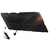 Poraceous Sonnenschutz Auto Frontscheibe 140×80cm, Auto Hitzeschutz Frontscheibe, Car Umbrella Sun...