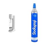 Sodapop Wassersprudler Cooper weiß inkl. 1x PET-Flasche & Universal CO₂-Zylinder | 425g...