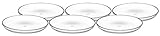 Leonardo Cucina Teller, 6-er Set, Durchmesser 18 cm, mikrowellengeeignet, Klarglas, 066330