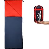 MOUNTREX Schlafsack - Kleines Packmaß & Ultraleicht (700g) Sommer Deckenschlafsack - Outdoor...