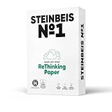 Steinbeis No. 1 Druckerpapier – 2500 (5 x 500) Blatt DIN A4 Recycling-Papier 80 g/m², Weiß &...