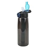 Sport-Wasserflasche, 650 Ml, Kunststoff-Wasserflasche, Schwarz, Tragbare Fahrrad-Trinkflasche Mit...