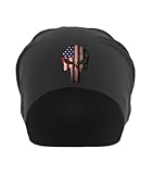 Beanie, Motiv: Flagge der Vereinigten Staaten von Amerika, Unisex, dünne Baumwolle, Schwarz