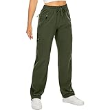 yeyity Wanderhose Damen Leichter Quick Dry Outdoorhose Atmungsaktiv Cargohose UV-Schutz Trekkinghose...