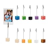 10 Stück Fotohalter mit Klammern,Fotoständer,Memo Clip Halter,Postkartenhalter,Kartenhalter...