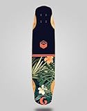 Glutier Skate Skateboard Longboard Deck Mix Bamboo 38x8.45 Nayarit Orange