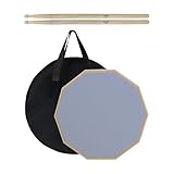 Genérico Schalldämpfer für Schlagzeug, Übungspad, 30 cm, mit Drumstick-Tasche und...