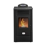 STUFE A PELLET ITALIA California 8 KW | Pelletöfen Effizienz 91% Heizt 70m² Autonomie 20 Std....