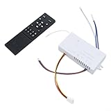 HanOaki 6-Gang-LED-Deckenventilator-Fernbedienungs-Set, 150 W, variable Frequenz, DC-Dimmregler für...