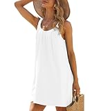 Acramy Damen Strandkleider Sommer Kurz Sommerkleid Bikini Cover Up Strandkleid Strand Kleider (M,...