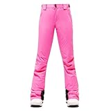 Wasserdichte Thermo-Skihose für Damen – Fleece-gefütterte Schneehose, Winter, warme...