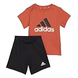 adidas I BL CO T SET Trainingsanzug Unisex Baby, Bright Red / Black, 6-9M