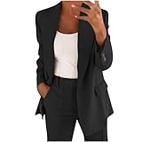 Hosenanzüge für Damen Modern Elegant Anzug Set Business Büro 2 Teiler Slim fit Blazer Hose Outfit...