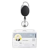 Vicloon Schlüsselanhänger Set, Schlüsselring Retractable Badge Reel mit Belt Clip mit ID Card...