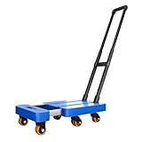 Zusammenklappbarer Mehrzweckwagen mit Rädern, verstellbarer faltbarer Handwagen mit Teleskopgriff,...