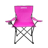 24MOVE® Faltstuhl pink Campingstuhl Anglerstuhl mit Getränkehalter - Anglersessel klappbar -...