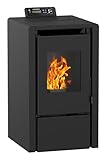 NEMAXX® PC5 Pelletofen Schwarz 5,3 kW – Raumheizung bis 120 m³ – kompakte Pelletheizung für...