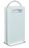Haushalt International 7-teiliges Frühstücks-Set 6 Schneidebretter mit praktischem Ständer weiß