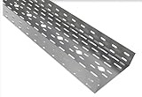Kabelrinne aus Stahl, Perforierte Kabelführung für Montagesysteme, Grau,60x100x1000mm Industrielle...