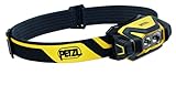 Petzl PIXA R Professionelle LED-Stirnlampe, 600 Lumen, IP68 Wasserdicht, Aufladbar, Schwarz-Gelb