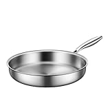 Edelstahl-Bratpfanne, antihaftbeschichtet, verbrühungssicher, mit Griff-Design, multifunktionale...