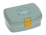 LÄSSIG Kinder Lunchbox Brotdose mit herausnehmbarer Unterteilung, BPA-frei/Adventure Bus, mint
