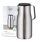 alfi STUDIO TT 1,5l, stainless steel, Isolierkanne aus doppelwandigem Edelstahl mattiert, hält 12...