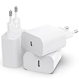 25W USB C Adapter, 3er Pack USB c ladegerät für iPhone 15 14 Plus Pro Max 13 12 11 SE, Pad，PD...