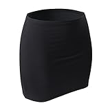 CFLEX Damen Variotube-Nierenwärmer, Shirtverlängerung, Minirock aus Baumwolle - Jet Black XS-S