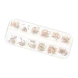 VALICLUD 1 Schachtel Teiliges Zodiac Nail Charms aus Kupfer Modische Buchstaben Nail Art...
