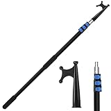 REDCAMP Bootshaken Teleskop für Docking, 370cm Aluminium Ausziehbar Dock Polen, Mehrzweck Leichte...