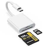 USB C SD Kartenleser, USB-C auf SD Micro SD MS Kartenlesegeräte Adapter, Kompatibel mit iPhone 16...