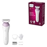 Philips Lady Shaver Series 6000 – Kabelloser Nass- und Trockenrasierer mit 4 Zubehörteilen,...