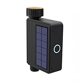 GLFLOW Smart WiFi Solar Bewässerungs-Timer mit eingebautem Durchflussrekorder, IP65 wasserdichter...