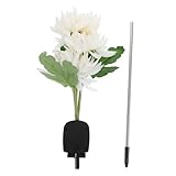 Milisten Solar Gartenleuchte mit LED Chrysanthemum Design Köpfe für Außenbereich für Blumenbeete...