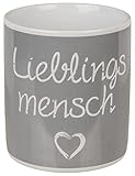 Out of the blue XXL Becher Tasse »Lieblingsmensch« Steingut im Geschenkkarton 850ml, 1 Stück (1er...