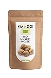 Mandoi BIO Muskatnuss 12 Stück, Muskat Nuss aus Siau/Ambon Indonesien. Muskatnüsse ganz, organic...