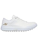 Skechers Damen Drive 6 Arch Leder Relaxed Fit Wasserdicht Golfschuh Sneaker, Weiß/Gold, 36.5 EU