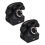 Alipis 2 Stück Vintage Telefon Deko aus Resin Altmodisch Gestaltete Retro Schreibtisch Ornament...
