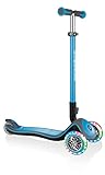 GLOBBER Elite Deluxe Lights – Tretroller Kinder, 120/80 mm, ABEC 5, 3-rädrig, höhenverstellbar,...