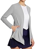 BALEAF Damen UPF 50+ Leichte Strickjacke mit Taschen Langarm Sonnenhemden UV-Schutz Kleidung Schnell...