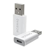MOSWAG USB C auf USB Adapter [2 Stück] USB Stecker auf USB C Buchse Adapter USB C Adapter...