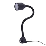 Flexibles Schwanenhals Licht, 500 Lumen LED Werkzeug Drehmaschine Lampe Arbeitslicht mit Fixed Base...