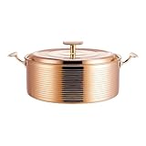 IUYIXWFP Kupfer-Hot Pot Chafing Dish Induktionspfannen Kochgeschirr Robuster Dicker Suppentopf...