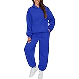 Nuaoxyeu wintermantel damen sale Damen 2 Outfits Hoodie Sweatshirt Sets Oversized Sweatshirt Baggy...